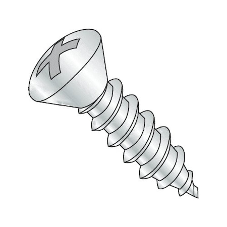 Sheet Metal Screw, #8 X 1 In, Zinc Plated Steel Oval Head Phillips Drive, 100 PK